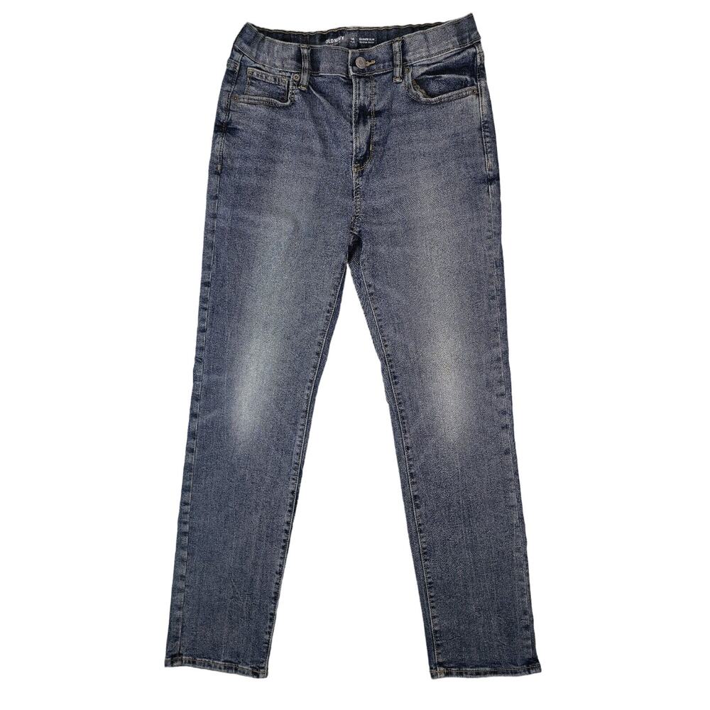 Old Navy Jeans Boys 14 Plus Karate Slim Medium Wash Adjustable Waist Stretch